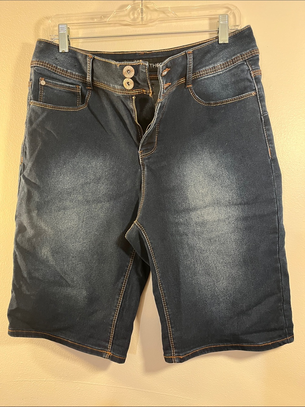 thor Dark Blue Denim Bermuda Jean Shorts